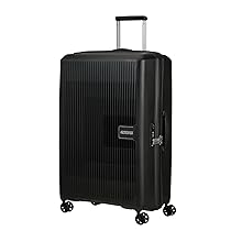 American Tourister Aerostep – Spinner L, Valigia Espandibile, 77 cm, 101.5, 109 L, Nero (Black)
