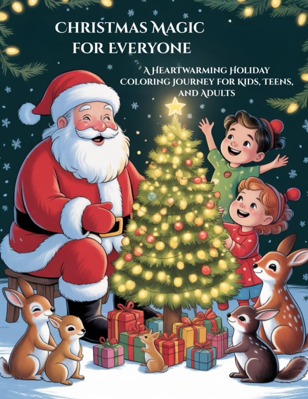 Christmas Magic for Everyone: A Heartwarming Holiday Coloring Journey for Kids, Teens, and Adults