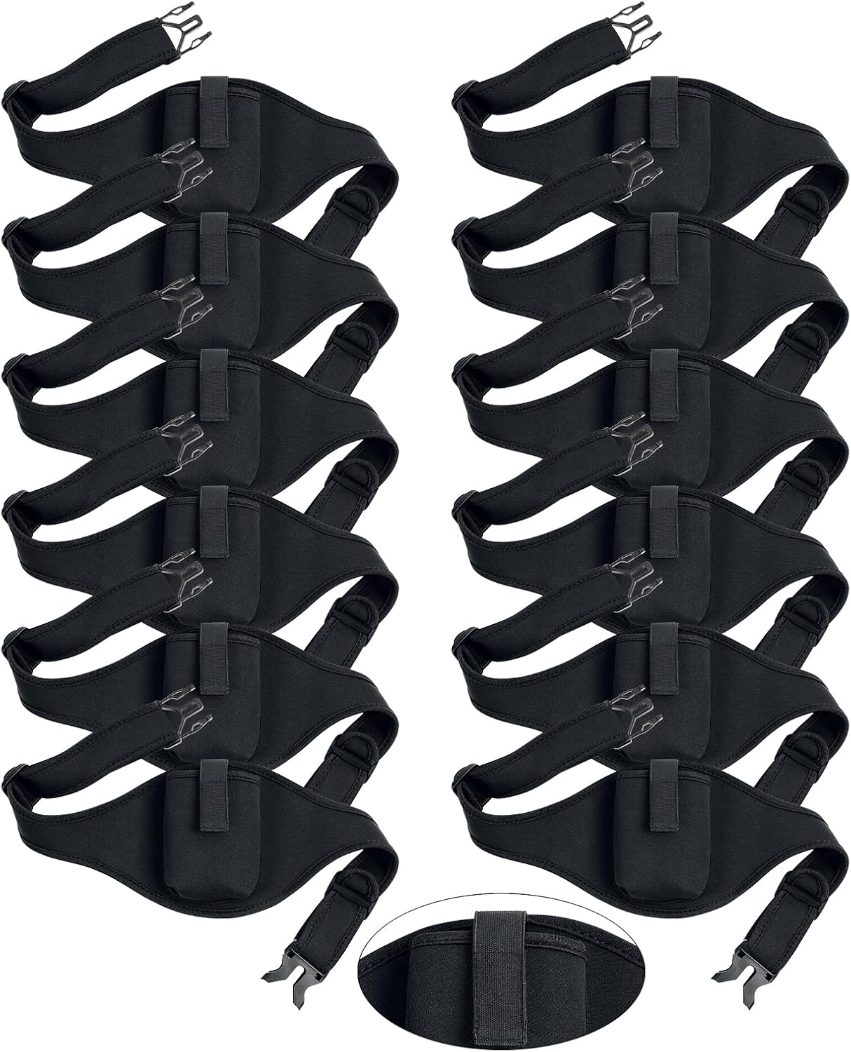 Mic Belts for Theatre Wireless Microphone Holder with Anti Dropping Strap Sweat Absorbent Belt Waistband Bag for Fitness Instructor (8)