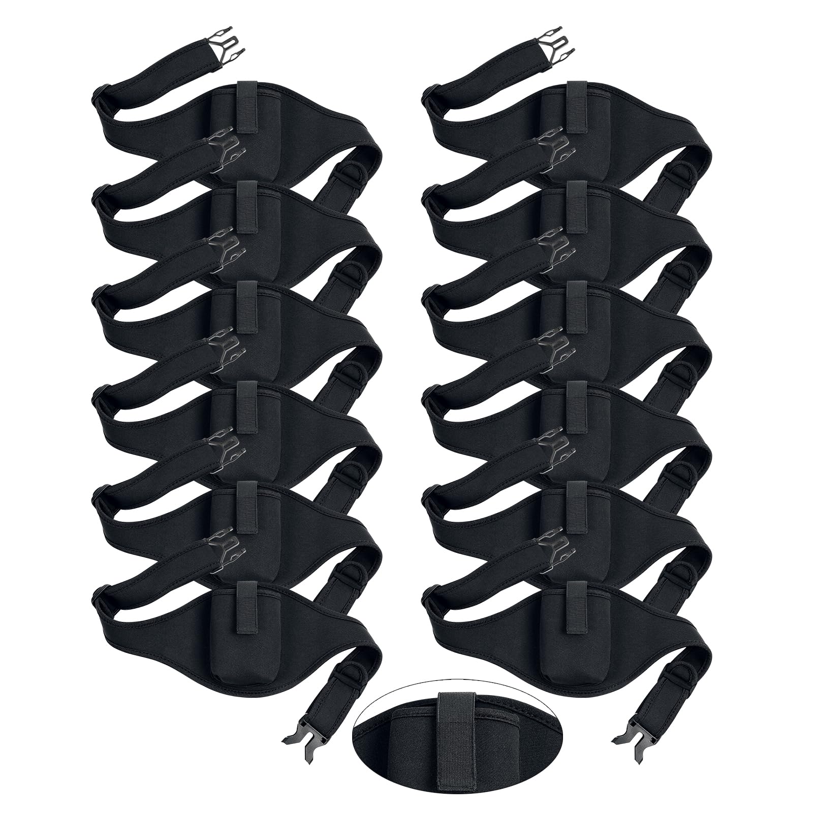 Mic Belts for Theatre Wireless Microphone Holder with Anti Dropping Strap Sweat Absorbent Belt Waistband Bag for Fitness Instructor (12)