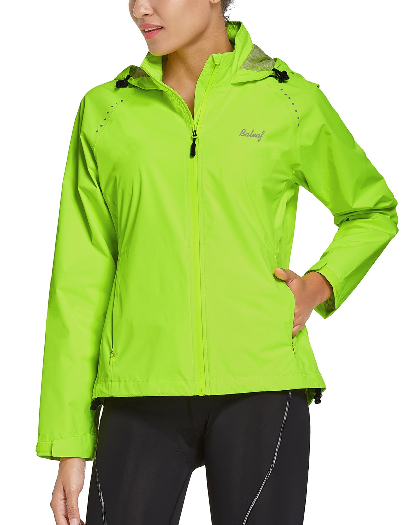BALEAF Giacca Impermeabile Donna Giacca a Vento Donna Leggero con Tasche Giacca da Ciclismo Trekking 4 Stagioni