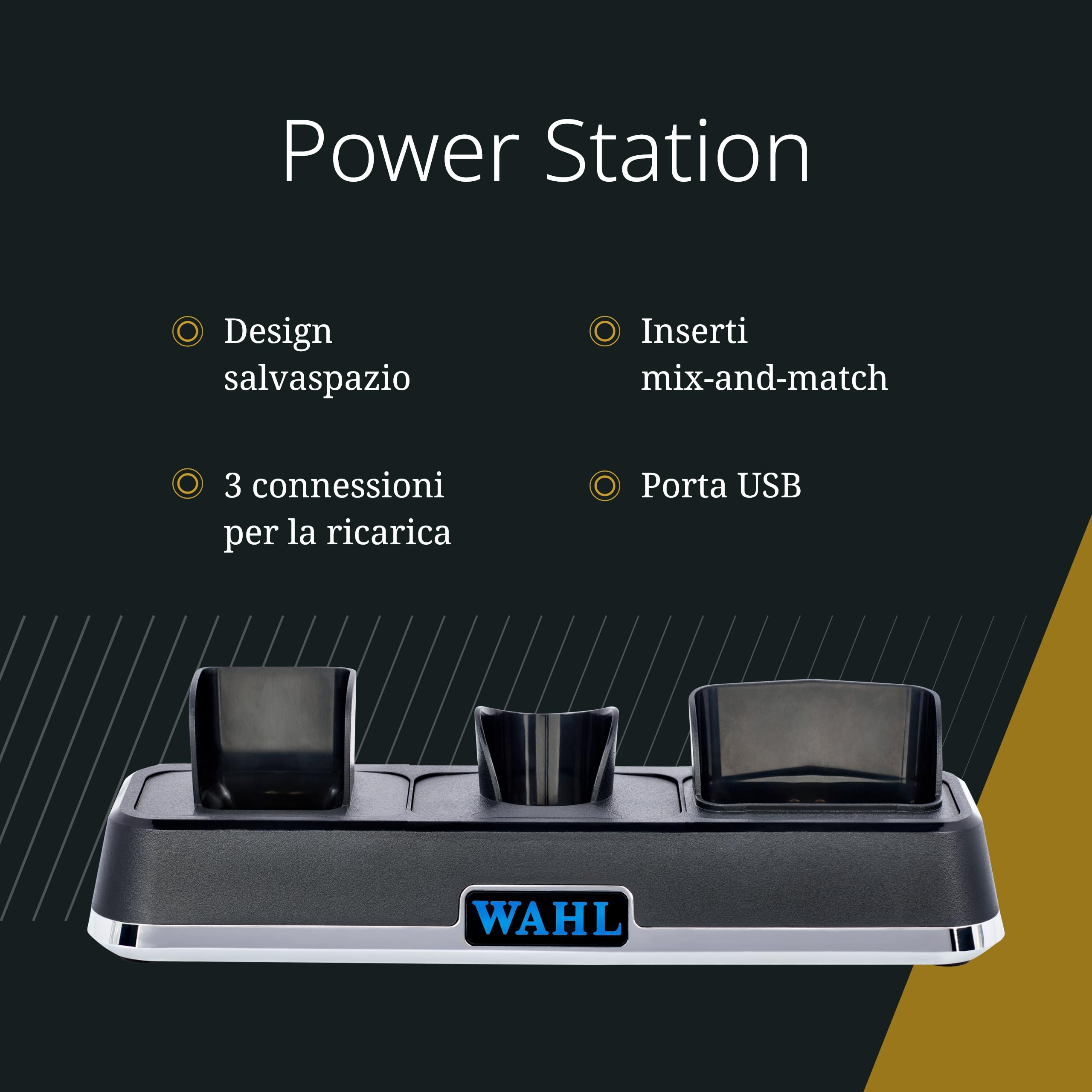 Wahl Power Station, Caricatore USB per Utensili Wahl e Dispositivi USB-C