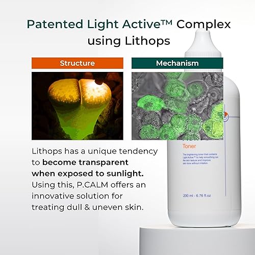 Miniatura 4 de PCALM Tóner de piel facial activo ligero para manchas oscuras flacidez hiperpigmentación cuidado del sebo exfoliante regeneración de piel muerta