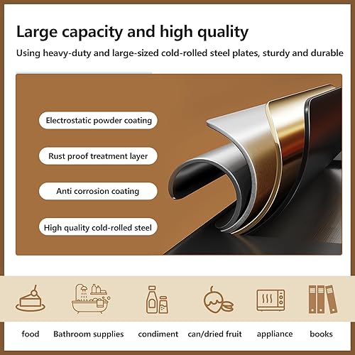 Miniatura 36 de Armario de almacenamiento de metal de 71 pulgadas de alto con 2 puertas y 4 estantes ajustables, armario de despensa de cocina, armario Blanco