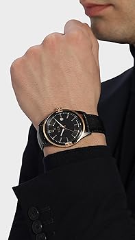 Titan Xylys Quartz Analog with Date Black Dial Leather Strap Watch