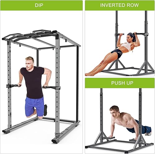 Miniatura 7 de Accesorio de barra de inmersión para estante de potencia de 2 x 2 pulgadas o 3 x 3 pulgadas, asas de agarre ancho y estrecho, capacidad de 500