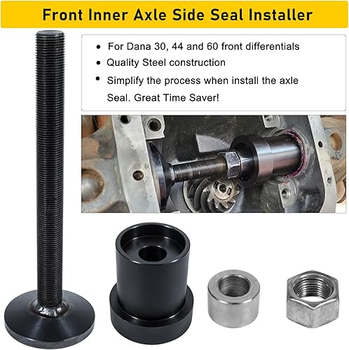 Miniatura 6 de Herramienta de instalación del sello lateral del eje interior delantero para Dana 304460 diferenciales delanteros se adapta a Jeep Wrangle, Ford,