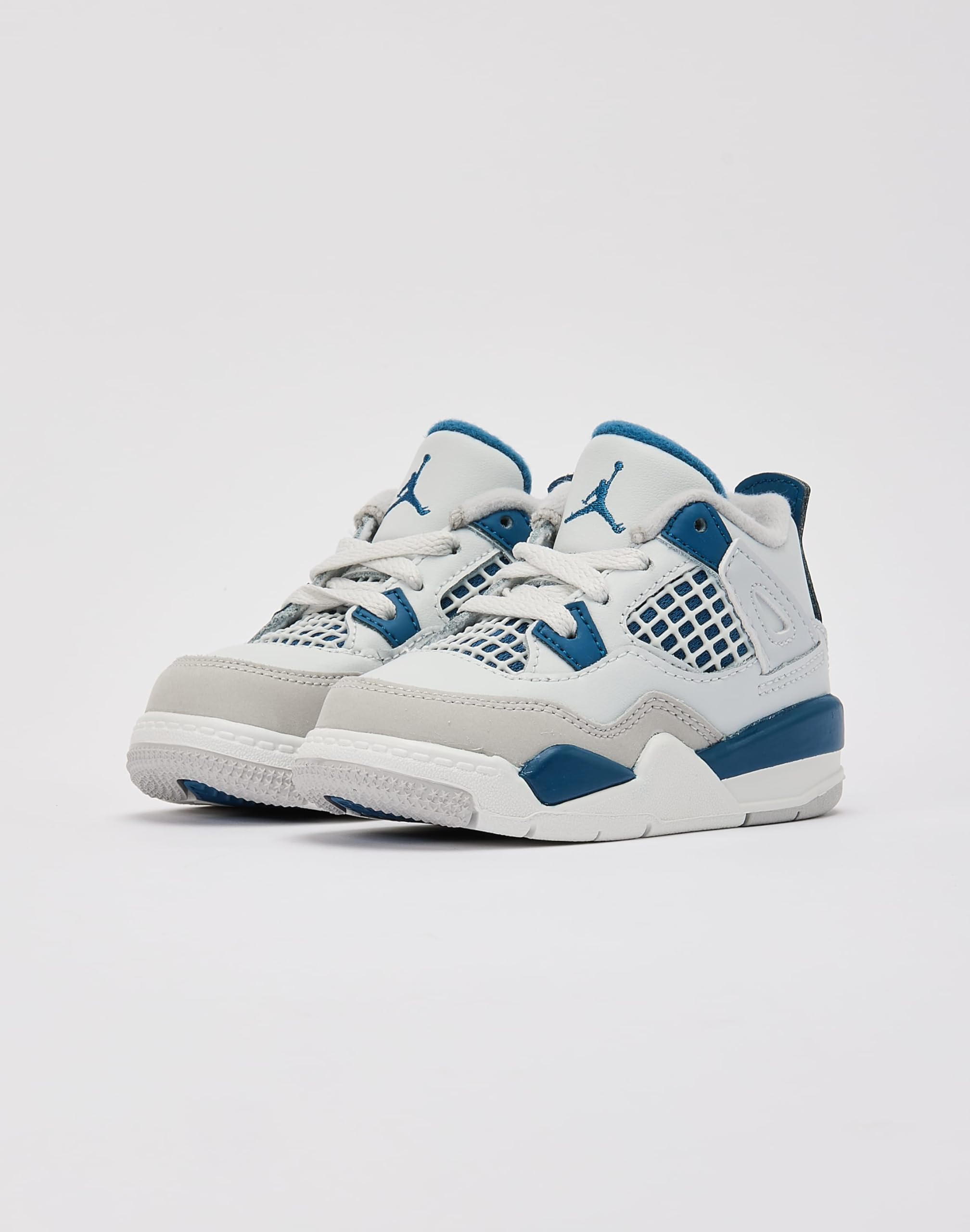 NIKE Jordan Toddler's 4 Retro Off White/Military Blue (BQ7670 141) - Size 6c