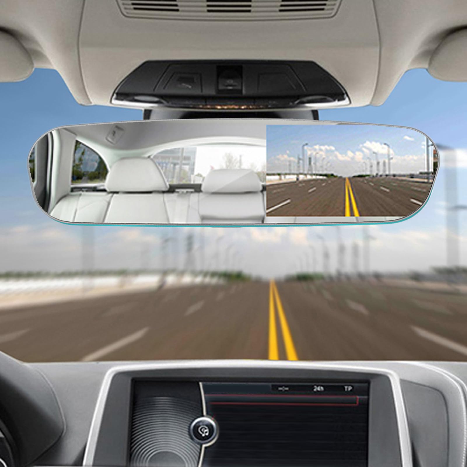 Rétroviseurs Panoramiques Anti-Éblouissement - Miroirs Grand Angle Transparents Pour Voiture, SUV, Camion | Élargit La Vision Et Réduit Les Angles Morts