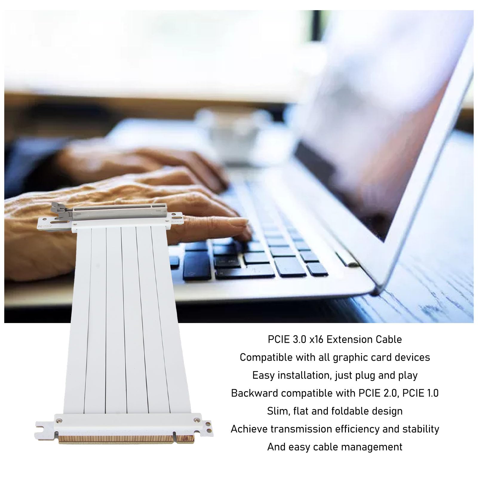 Yunseity Cavo Riser Extender PCIE 3.0 X16, Adattatore Cavo