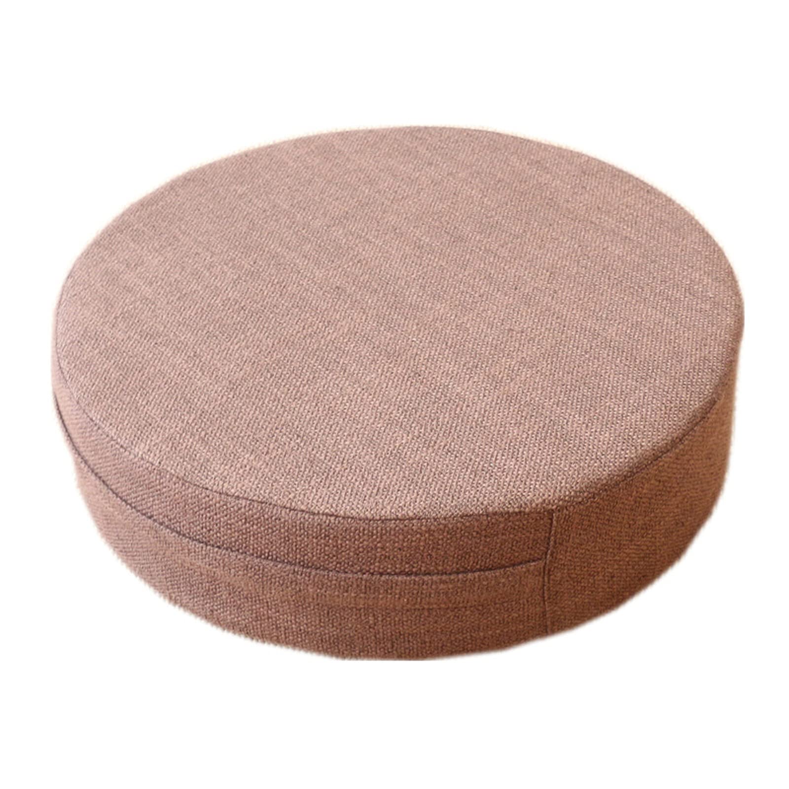 Cuscino Da Pavimento Rotondo Etnico DK Homewares 55 Cm: Fodera In Cotone Con Ricami E Patchwork Fatto A Mano - Marrone Scuro - 3