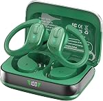 sajawass Wireless Earbuds, Sports Bluetooth Headphones, 75Hrs Playtime Ear Buds with LED Power Display, Noise Canceling Headset, IPX7 Waterproof Earphones for Workout/Running