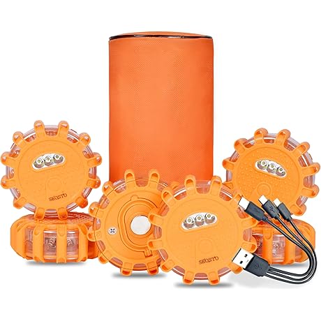 Pack of 6 Emergency Road Safety Flares