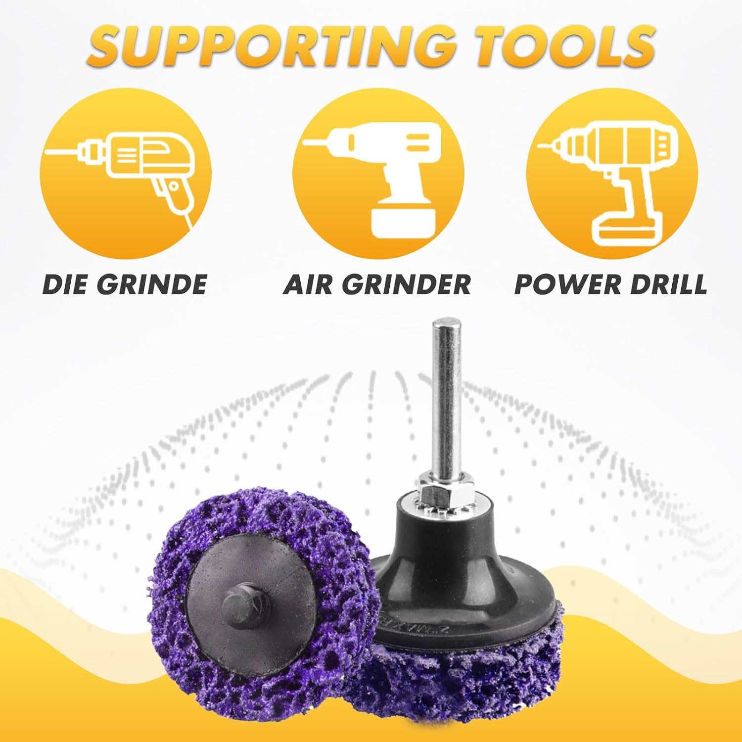 Quick Sanding Discs Stripper Abrasive Wheel for Drill (3INCH-10Pack)