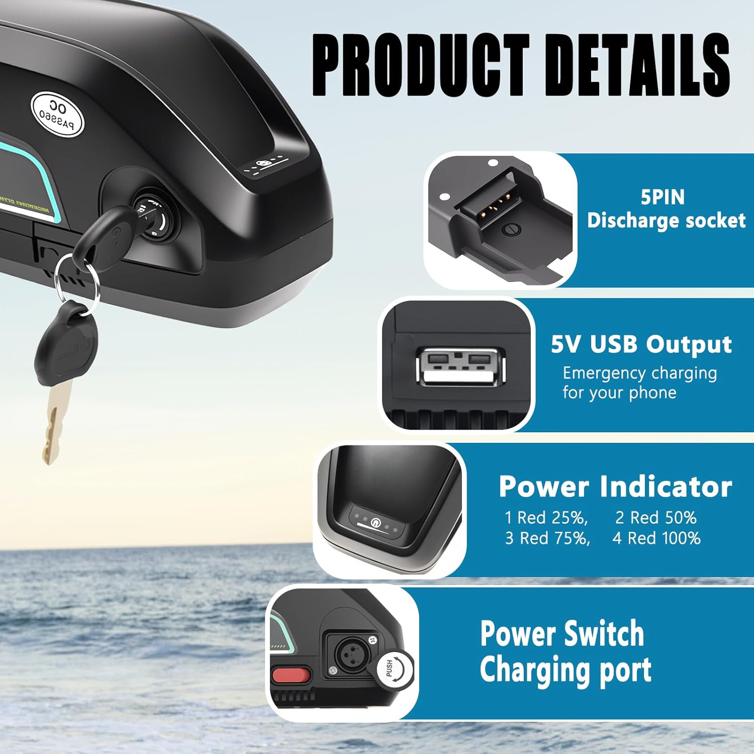 Upgraded 48V Lithium ebike Battery 12Ah/20Ah,for 100W-1500W Electric Bicycles, E-Motorcycles and DIY Projects Built in 30ABMS, Including Charger, XT60 Connecting Cable and Base(48V12AH)