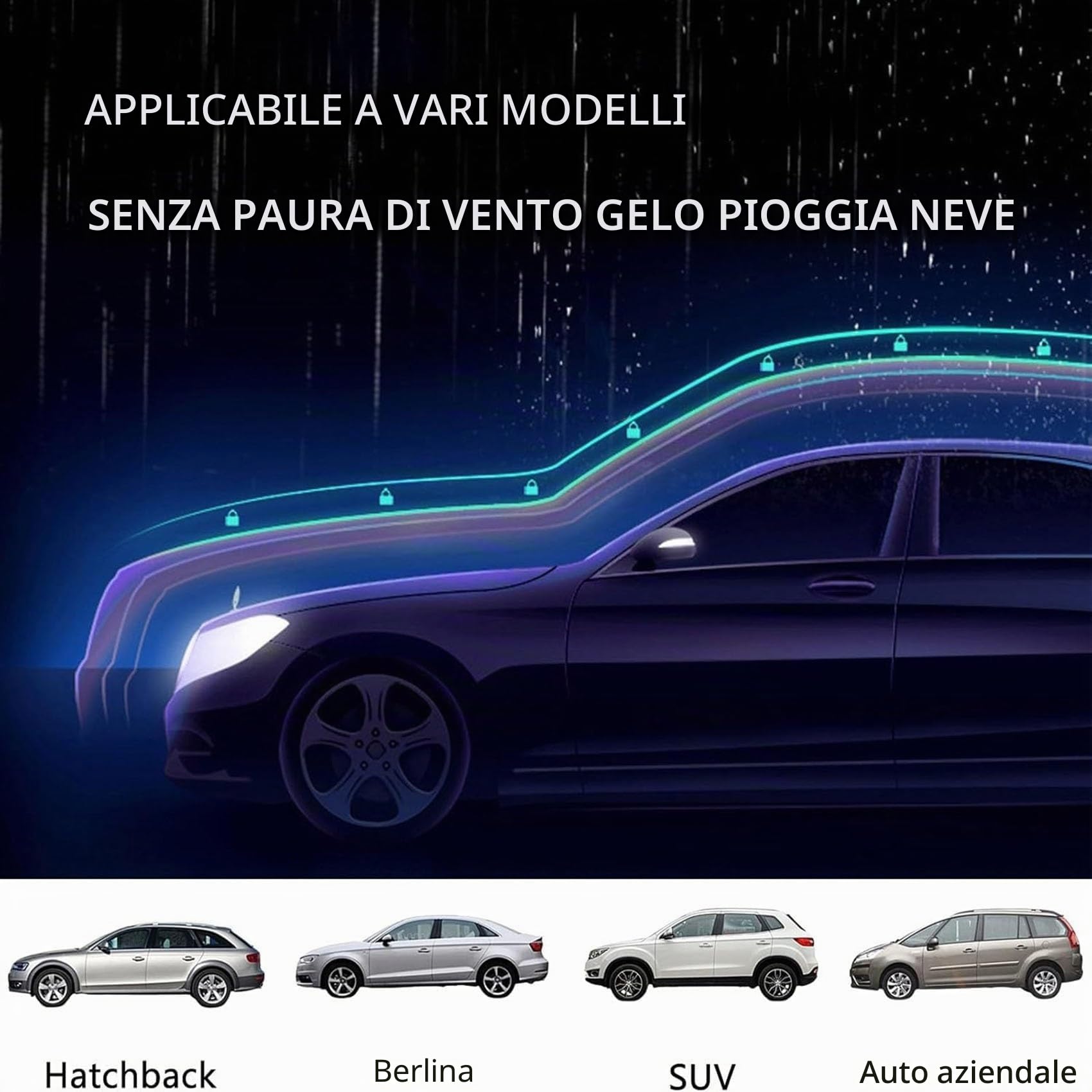 Copriauto Antigrandine SUV Imbottito Compatibile Con Kia Sportage GT-Line 2022-2026, Telo Antigrandine Per Auto Esterno Traspirante Copertura Completo Per Macchina