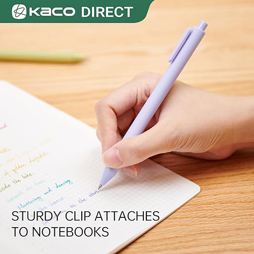 Miniatura 7 de Kaco PURE - Bolígrafos de gel, 20 colores surtidos, 0.7 mm, punta media, bonitos bolígrafos de papelería estética para diario