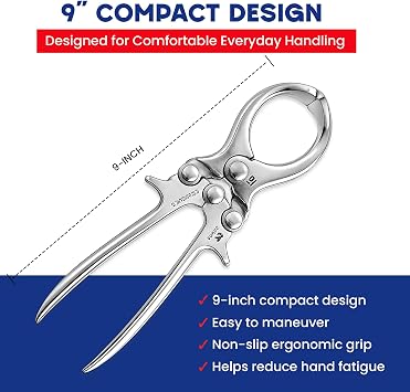 9 Stainless Steel Bloodless Castration Tool for Livestock Durable Emasculatome for Goats, Sheep, Calves, Horses Veterinary Neutering Tool