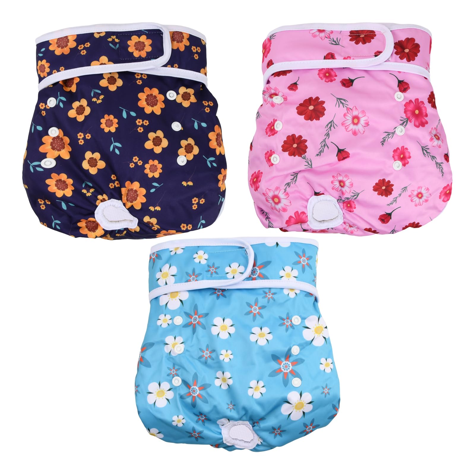 3 Piezas Pañales Lavables para Perros, Pañales Reutilizables para Perros, Pañales para Perros y Gatos, Pañales para Perro Macho Lavable,Pañal Ajustable para Perros Mascotas (M)