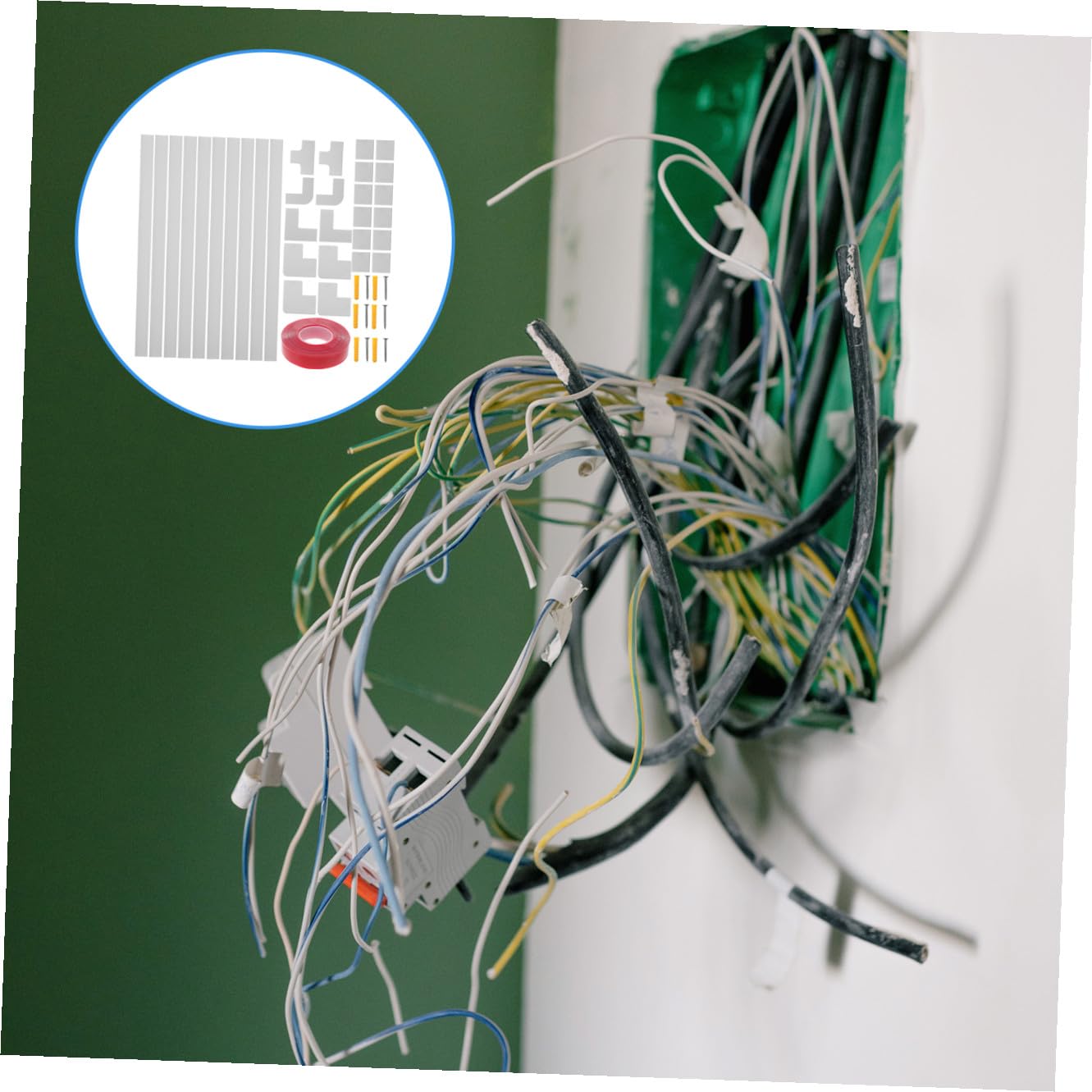 DOITOOL Canalina Passacavi Adesiva in Pvc Bianco, Facile da Installare, per Casa e Ufficio, Nasconde Cavi e Fili Elettrici