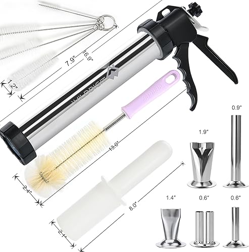 Miniatura 2 de Kit profesional de pistola de cecina de 3 generación de 2.1 libras, relleno de salchichas, máquina de cecina de acero inoxidable, tirador de cecina,