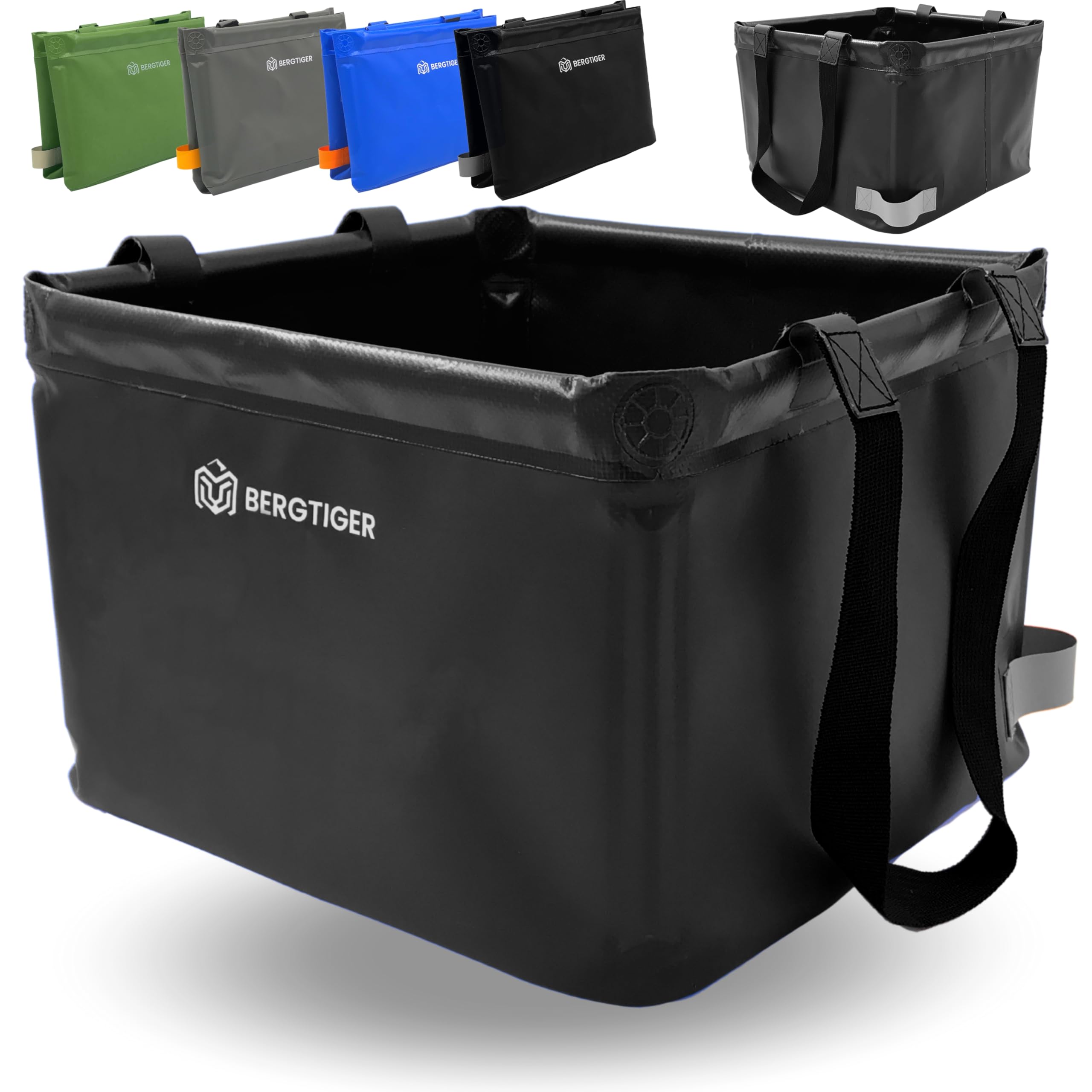 BERGTIGER® Faltschüssel Camping 18/22/26L mit EXTRA GRIFF I Faltbare Outdoor Spülschüssel & Spülwanne I Waschschüssel faltbar zum Abwaschen I robustes Camping Zubehör
