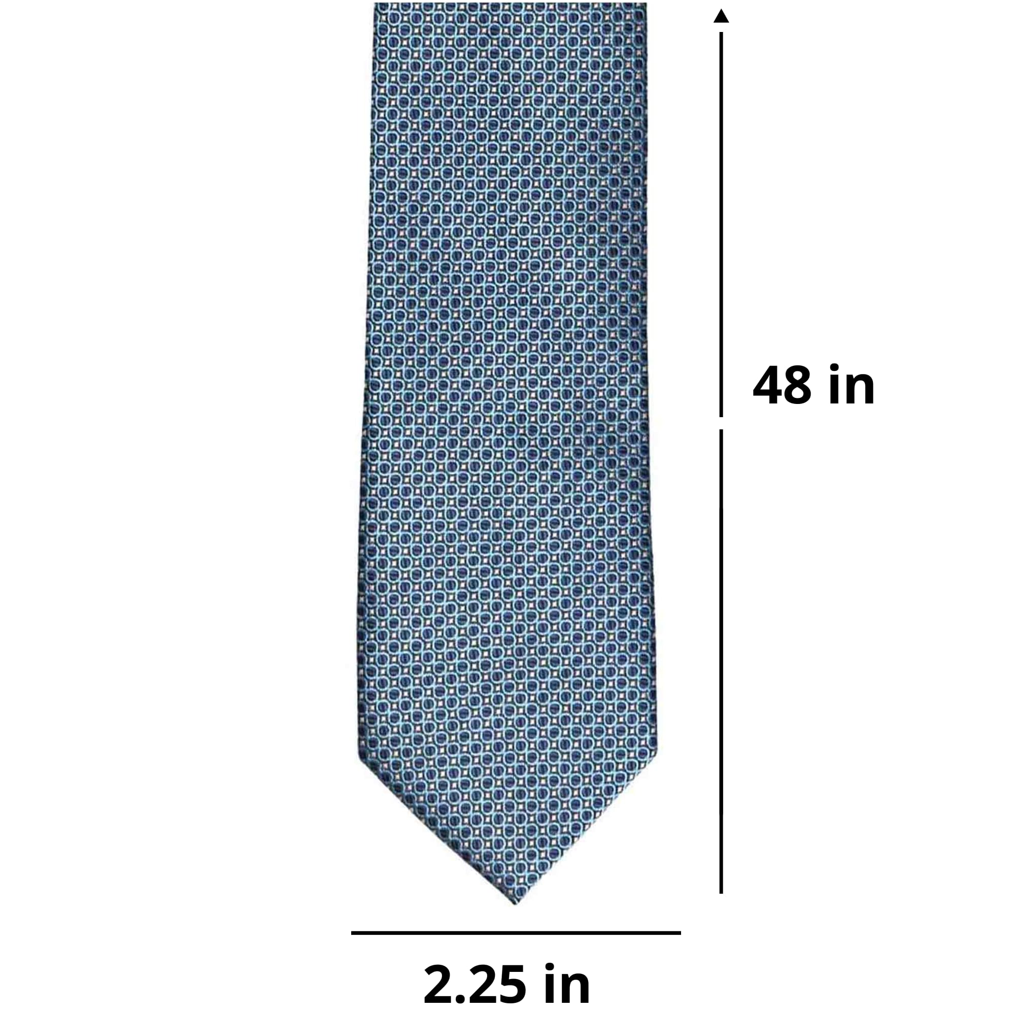 tiemart Boys' Neckties for 8 to13 years old (Dark Blue Henry Grain)
