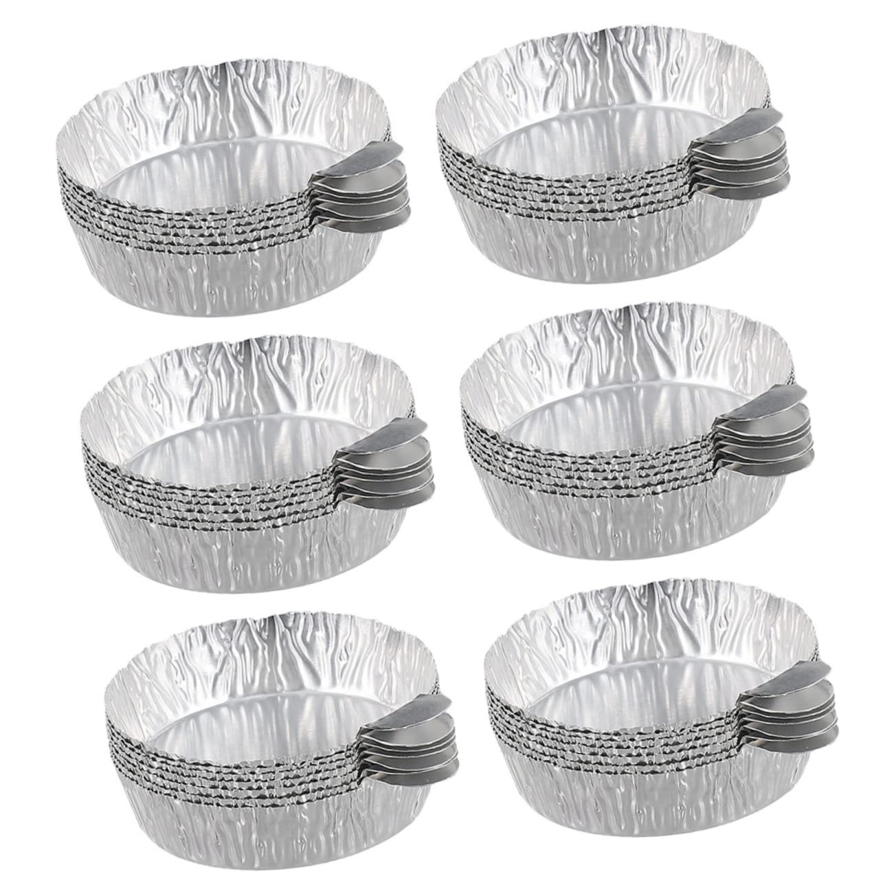 Generic50pcs Aluminum Foil Weighing Dish Measuring Lab Dishes Small Weighing Containers Aluminum Weighing Tray down Lab Weighing Tray Aluminum Boat Reusable Weigh Boats Plate Bell Shaped