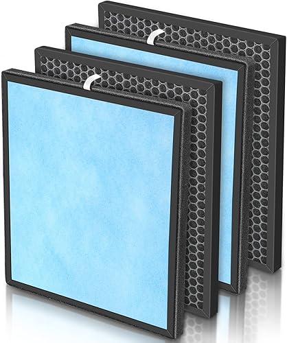 Juego de 2 filtros HSP001 de repuesto para purificador de aire HSP001 Smart True HEPA, filtración de 4 etapas de prefiltro fino, carbón activado,