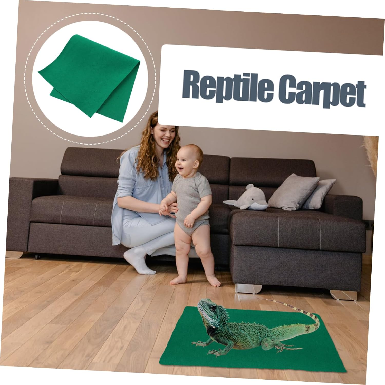 BESPORTBLE Pet Cage Substrate Liner Reptile Mat Reptile Bedding Product Polyester Safe Natural for Snakes Lizards Tortoises