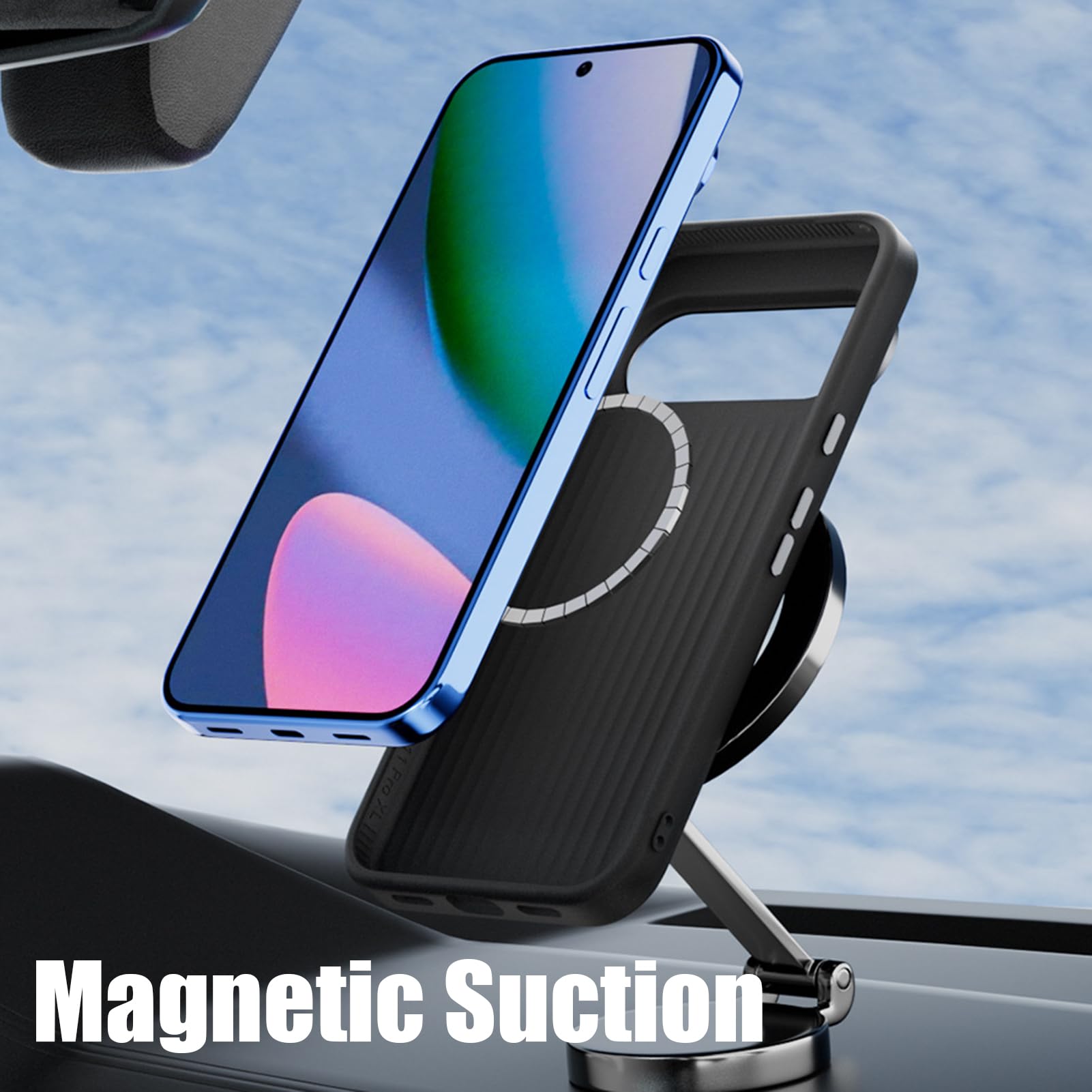 Magnetica Custodia per Google Pixel 11ProXL/11 Pro/11, Opaca Blocco Colore
