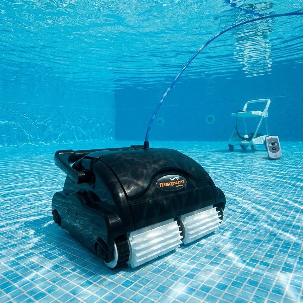 Suinga Robot limpiafondos electrico Magnun Junior para piscinas hasta 15 metros | Limpieza automatica eficaz | Compacto y facil de usar