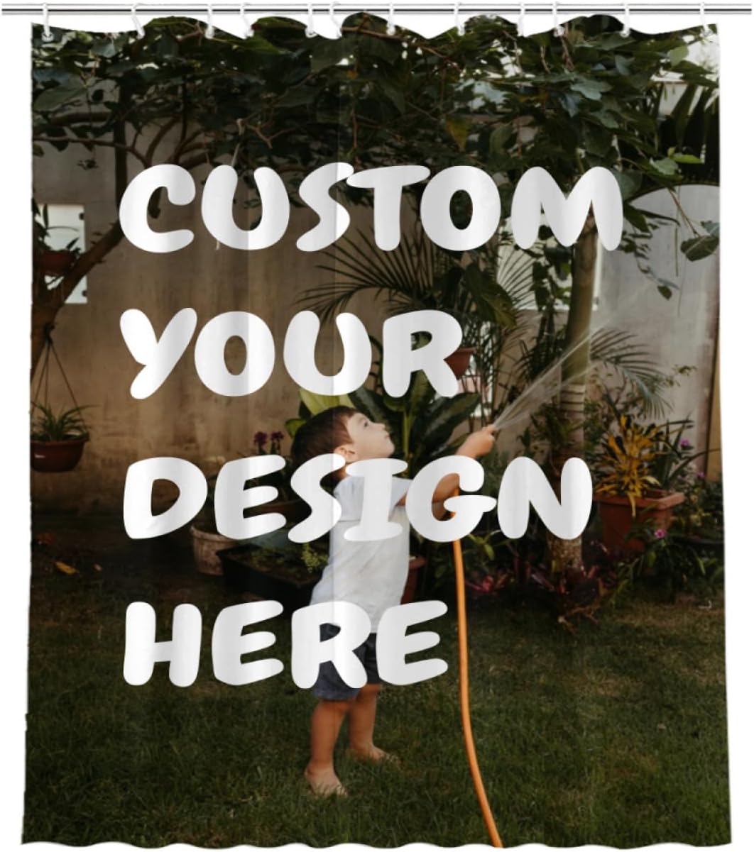 Custom Photo Shower Curtains - Custom Image Shower Curtain Custom Shower Curtain Personalized Shower Curtain - 48x72 Inch