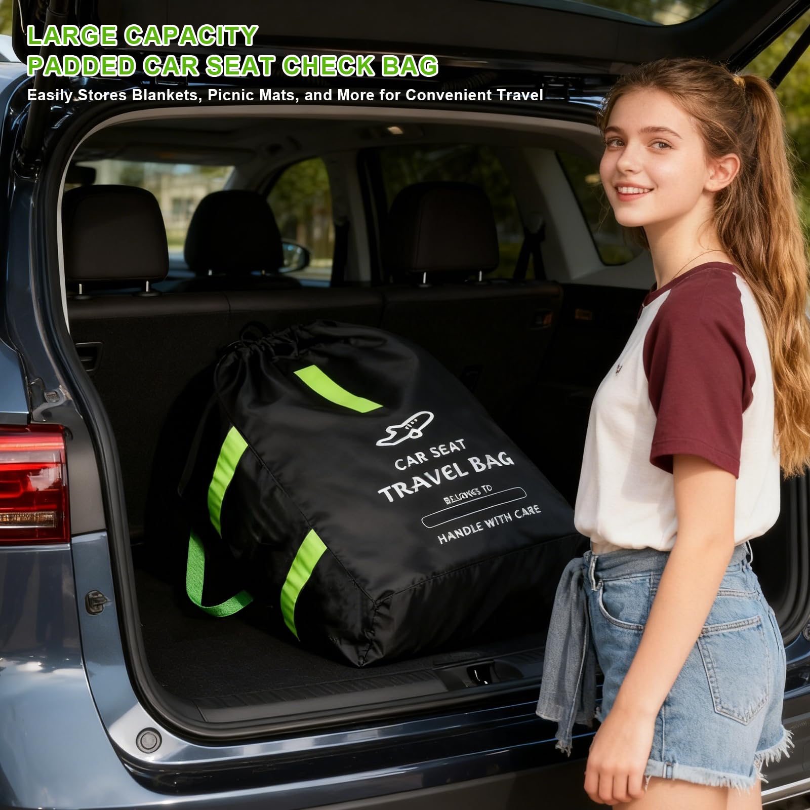 LPZMPZ Borsa per seggiolino auto Borsa per seggiolino per aereo Borsa da viaggio per seggiolino auto Gate Check Borsa per seggiolino auto Borsa per seggiolino per auto Borsa da viaggio per aereo Borsa