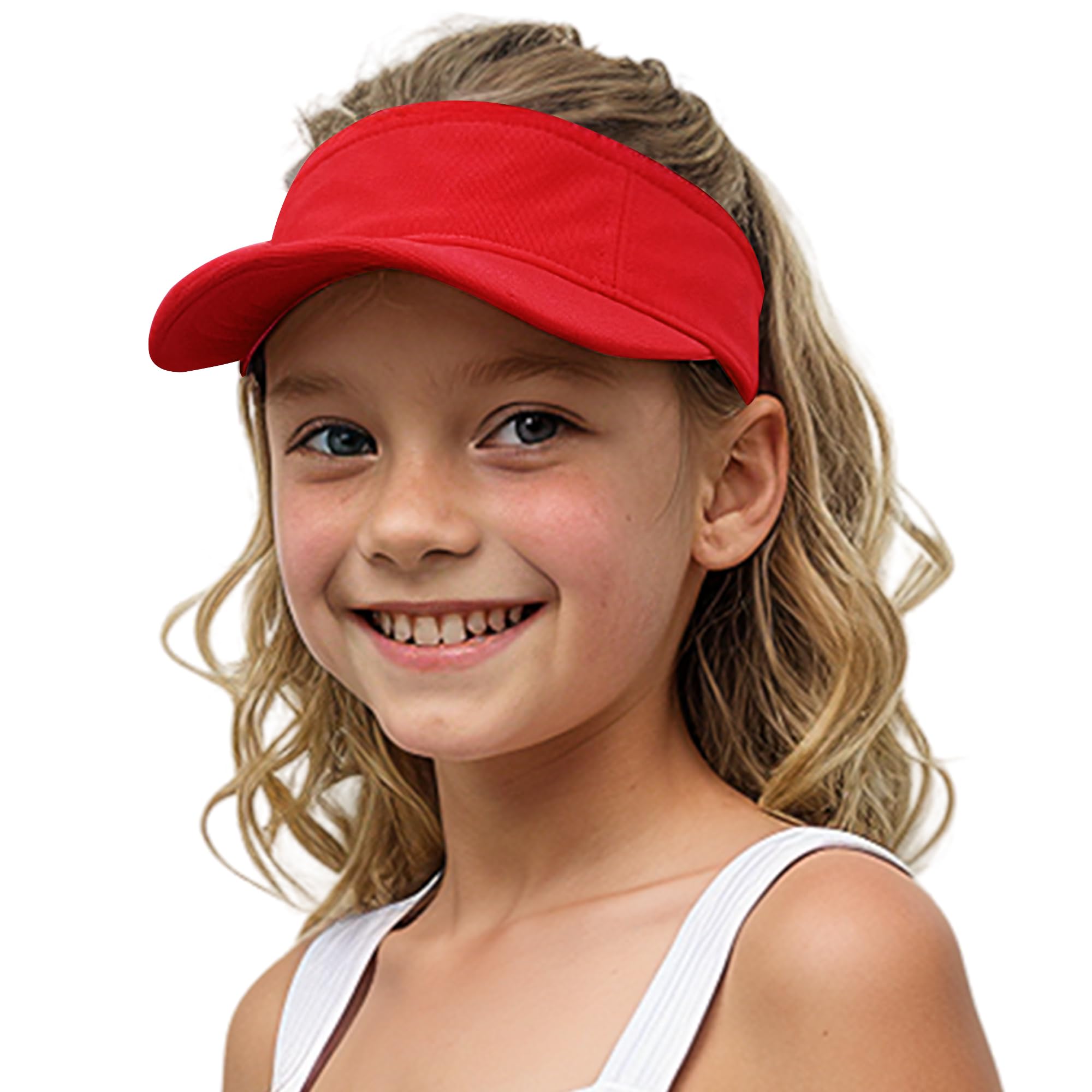 Jastore Kids Girls Boys Packable Hat Sun Visor Hats Cotton Sports Summer Golf Visor Hat