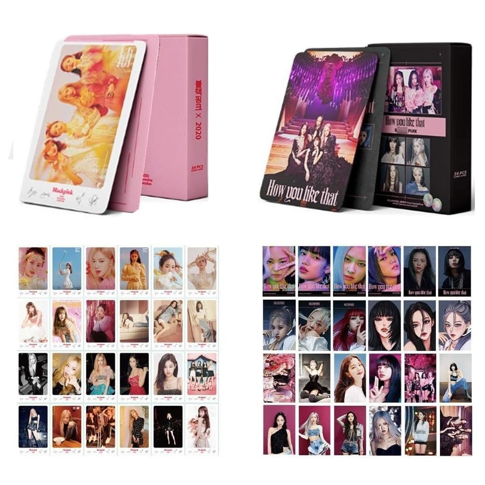 Goodern 2Pack/108PCS Blackpink Poster Lomo Cards Blackpink Photocard Blackpink Lomo Cards Blackpink Members Postcards Blackpink Photo Card Personal Postcards Blackpink Merchandise Lomo Cards for Fans