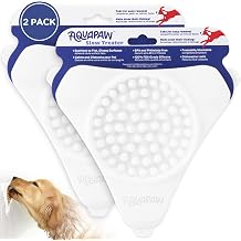 Aquapaw Lick Mat for Dogs 2-Pack, Suction Cup Dog Slow Feeder Pad & Licking Mat for Peanut Butter Treats Calming Dog Bathing Aid, Stress Relief & Mental Stimulation for All Breeds - White