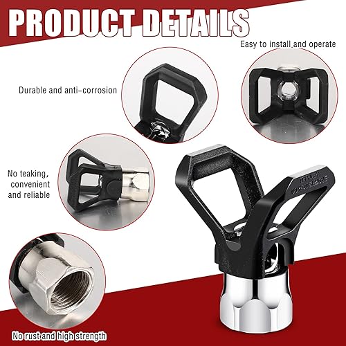 Miniatura 6 de Kit de manguera de pistola pulverizadora sin aire, 5 unidades, pistola de pintura sin aire, alta presión, 3600 psi, 517, junta giratoria con puntas