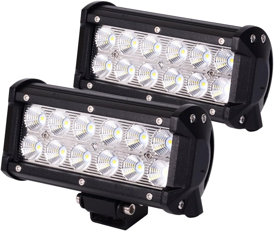 12 Volt Led Trailer Lights,6.5inch Led Light Bar 36W 2PACKS Super Bright Led Flood Lights Offroad Led Fog Light Boat SUV Motorcycle ATV