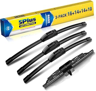 5PLUS 16+14+14+10" Windshield Wiper Blades for Toyota FJ Cruiser 2007-2014 - All-Season OEM Replacement Pack of 3