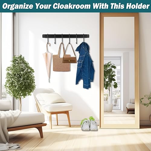 Miniatura 5 de Paquete de 2 organizadores de utensilios de cocina hechos de acero, para colgar en la pared, ollas y ollas para colgar tazas de café, tazas, cocina,