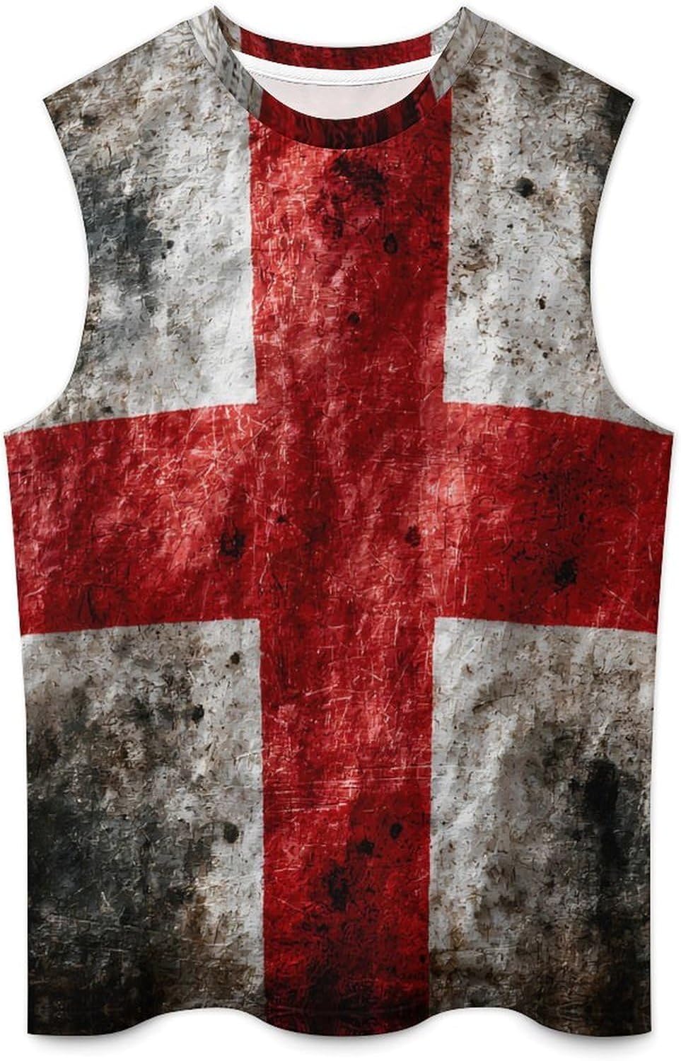 Vintage England Flag Men's Sleeveless Shirt Small