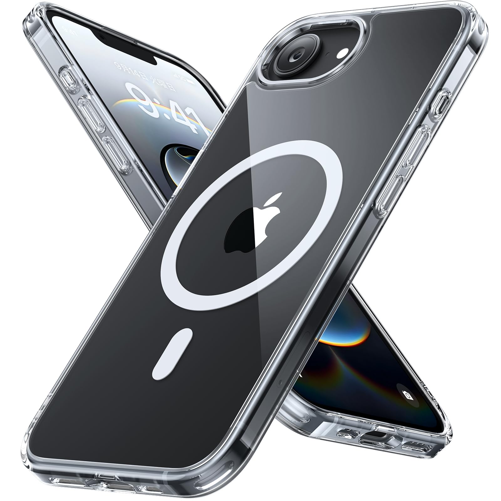 Miracase iPhone 17E/16E ケース【MIL米軍規格】耐衝撃 傷防止 黄ばみ防止 25W急速充電対応 高透 透明