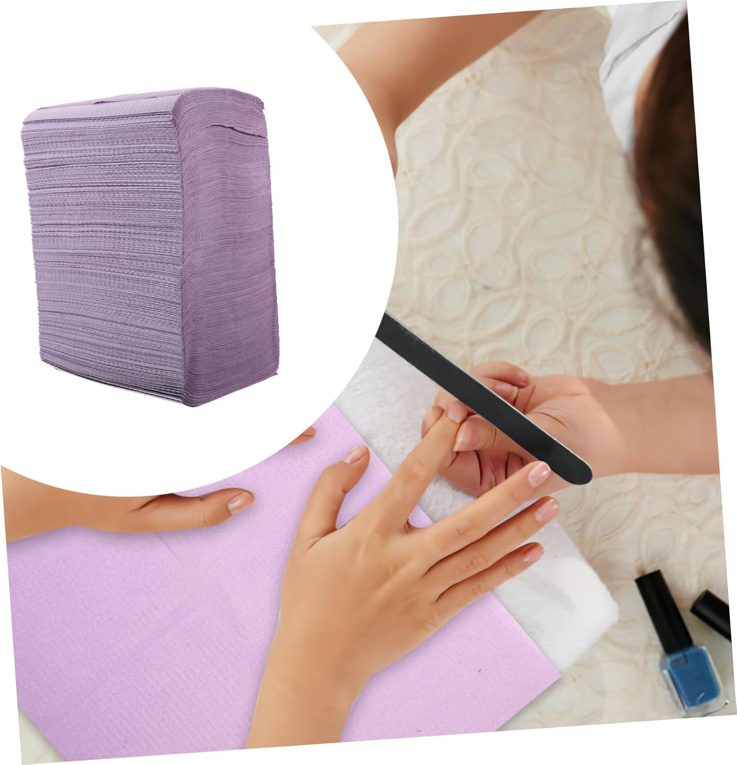 125sheets Plenty Paper Towel Table Cushion Easy to Use Nail Art Paper Salon Table Mat Non-woven
