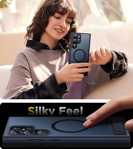 Miniatura 8 de Humixx Funda magnética fuerte para Samsung Galaxy S24 Ultra con soporte, compatible con MagSafe, prueba de caídas de grado militar de 14 pies,
