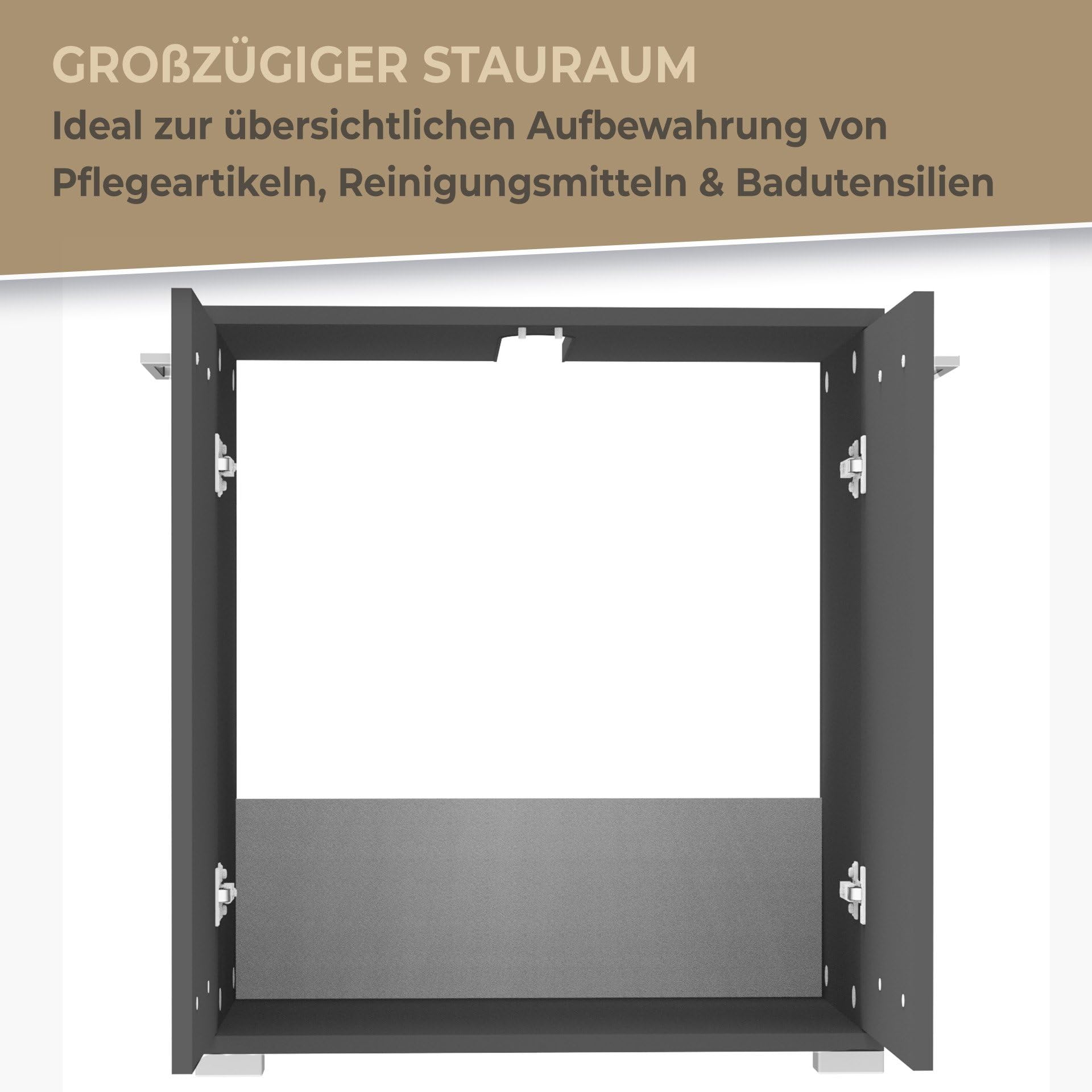 Probus Basic Waschbeckenunterschrank Anthrazit – 60cm Breite – Bild 6