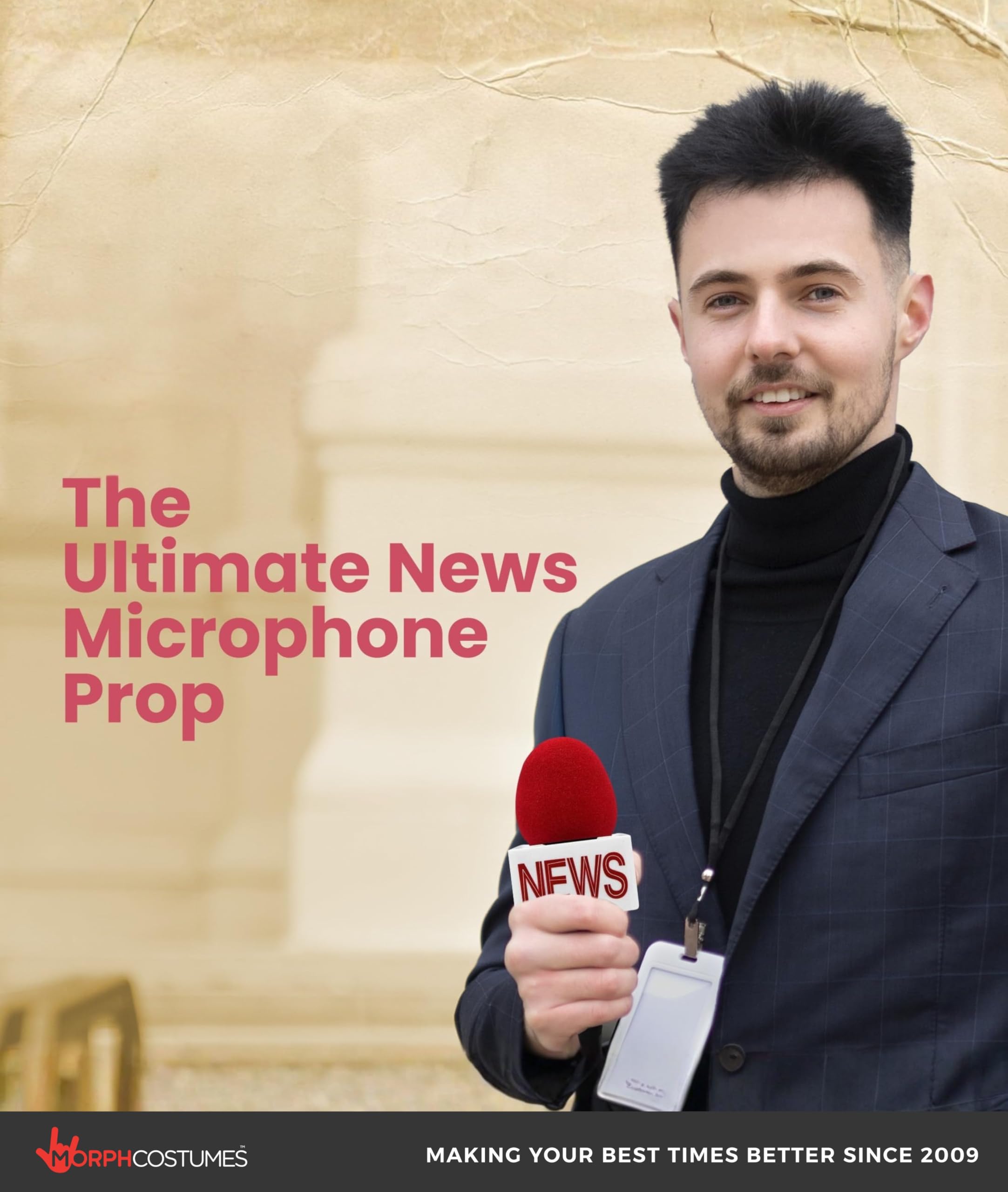 Nicky Bigs - Micrófono de reportero de Noticias, Talla única