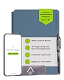Rocketbook Pro Smart Reusable Notebook, Lined & Dotted Interchangeable Pages, For Work and Business Meetings, Letter Size 8.5x11, Blue