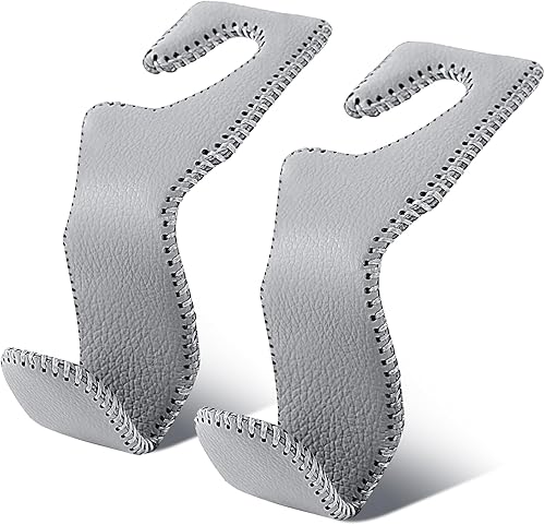 EldHus Ganchos de asiento para monederos y bolsas, paquete de 2 soportes para bolsos de comestibles, ropa de mano, ganchos de metal para