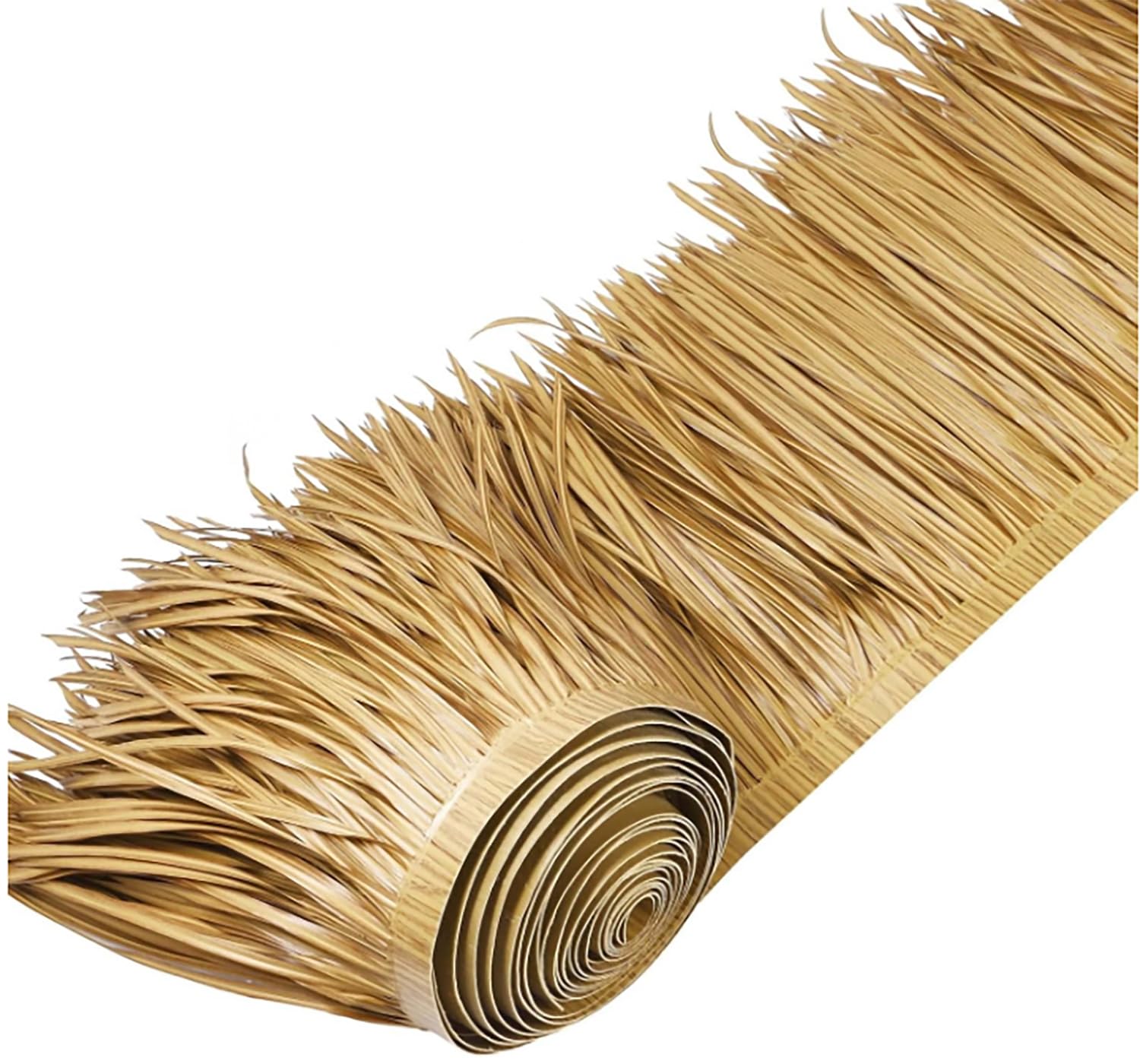 Toit en Chaume Panneaux Décoratifs en Chaume Artificiel - Résistants aux UV et Imperméables Idéal pour Décoration Tropicale(Size:4m/13.1ft)